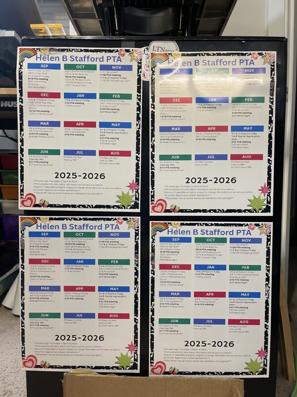 Create your own 8x10 magnetic event calendar